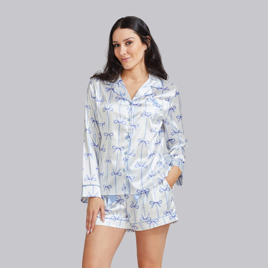 Satin Pajama Short Set