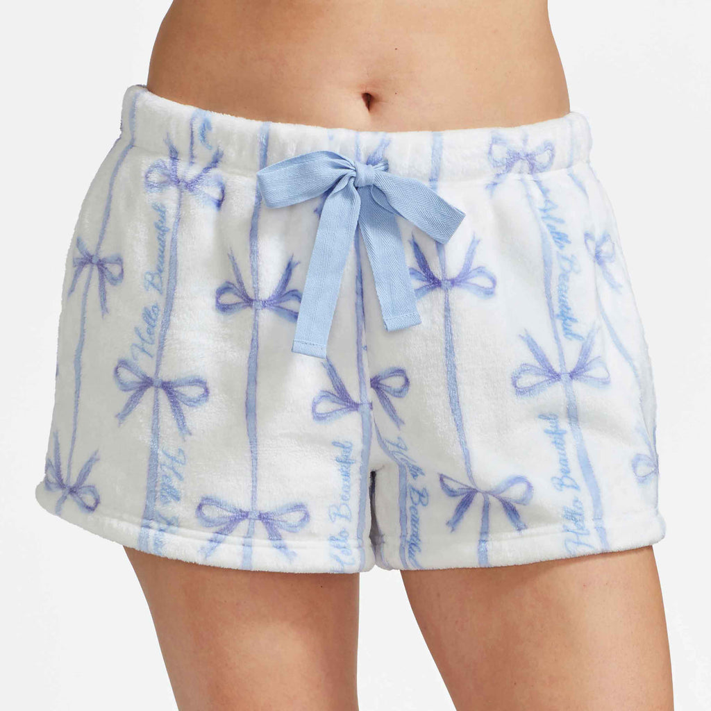 Cloud Soft Plush Shorts w/Satin Pockets