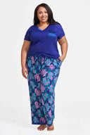 Yummy Jersey Pajama Set with Satin Trim