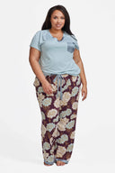 Yummy Jersey Pajama Set with Satin Trim