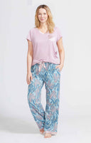 Yummy Jersey Pajama Set with Satin Trim