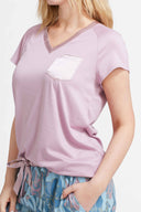 Yummy Jersey Pajama Set with Satin Trim