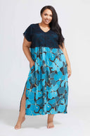 Lace & Jersey Zip-Front Lounger