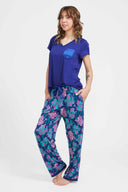 Yummy Jersey Pajama Set with Satin Trim