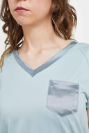Yummy Jersey Pajama Set with Satin Trim