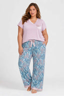 Yummy Jersey Pajama Set with Satin Trim
