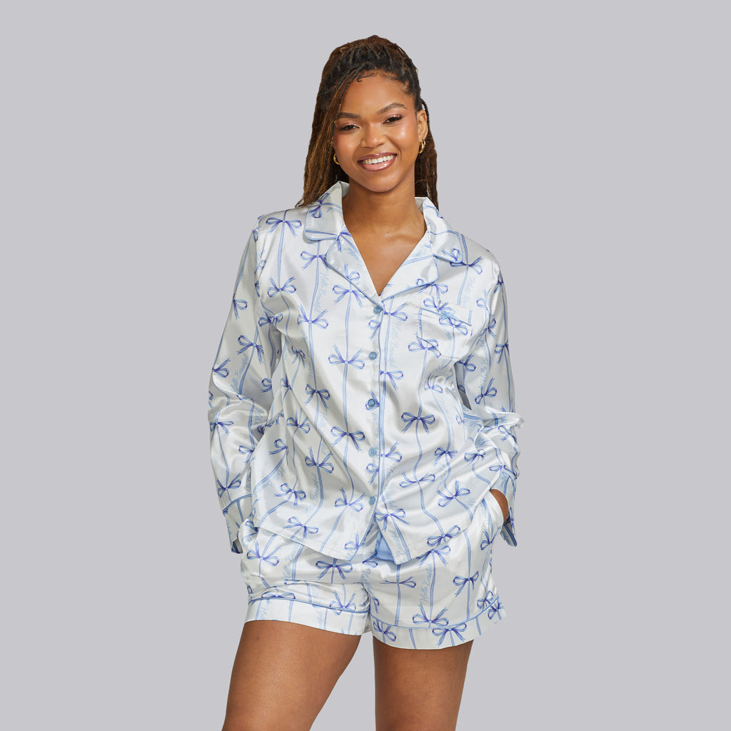 Satin Pajama Short Set