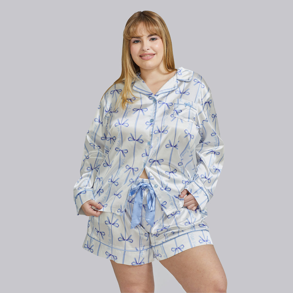 Satin Pajama Short Set