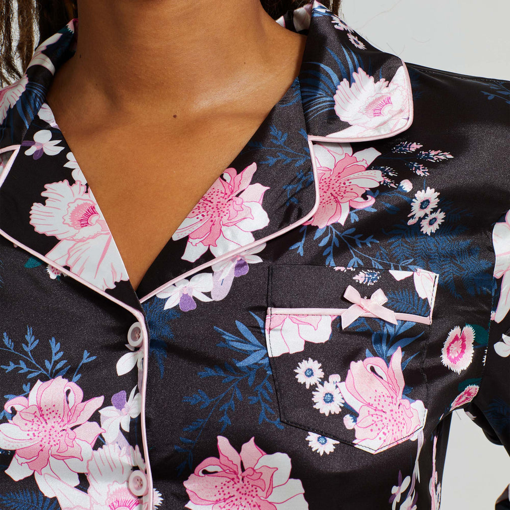 Satin Pajama Short Set